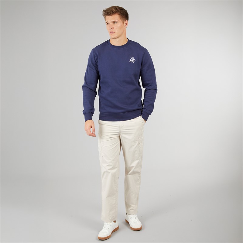 Kings Will Dream Mens Crosby Crew Neck Sweatshirt Navy