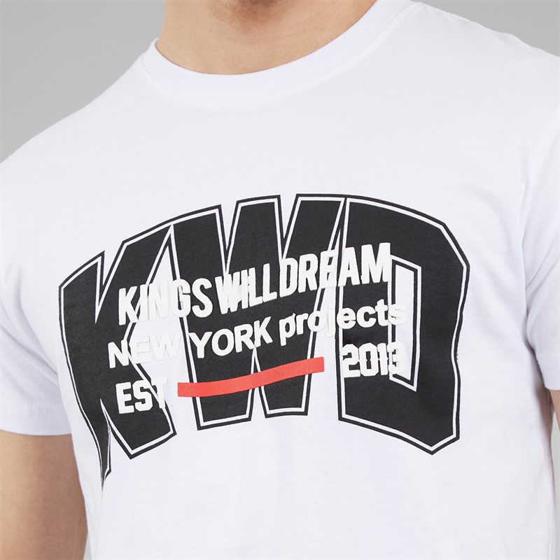 Kings Will Dream Mens Typeover T-Shirt White