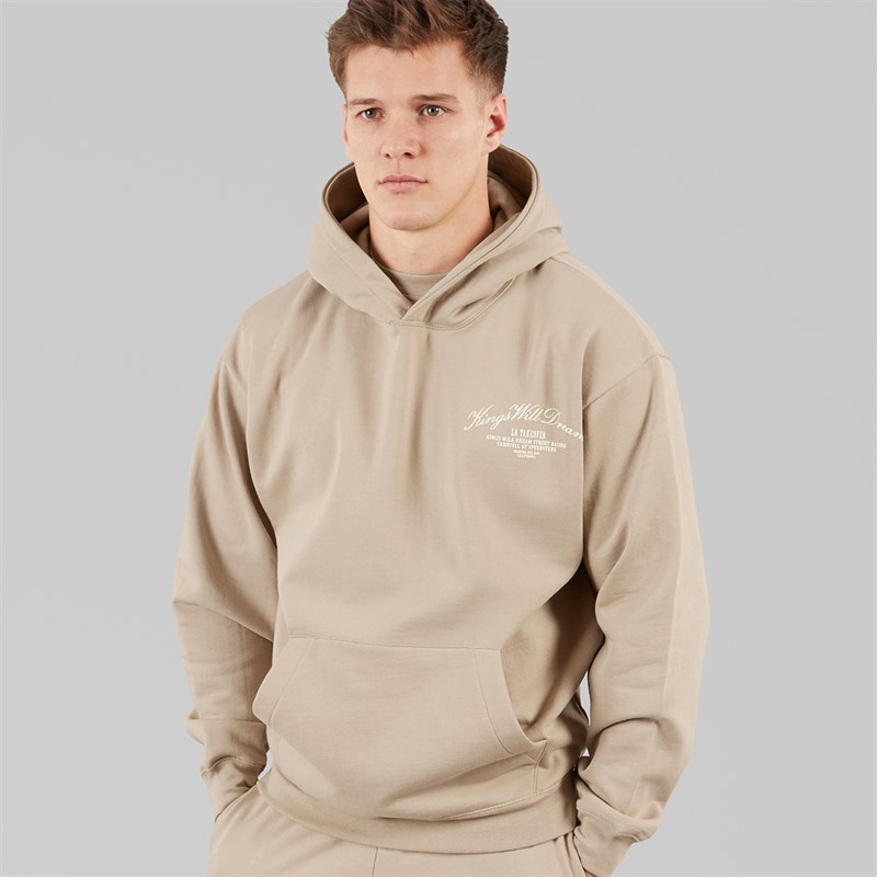 Kings Will Dream Mens Arch Relaxed Fit Hoodie Stone