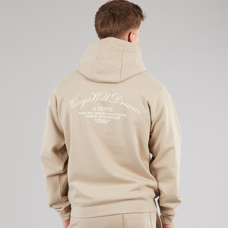 Kings Will Dream Mens Arch Relaxed Fit Hoodie Stone