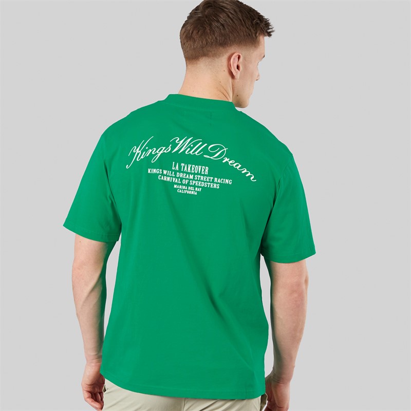 Kings Will Dream Mens Arch Relaxed Fit T-Shirt Green