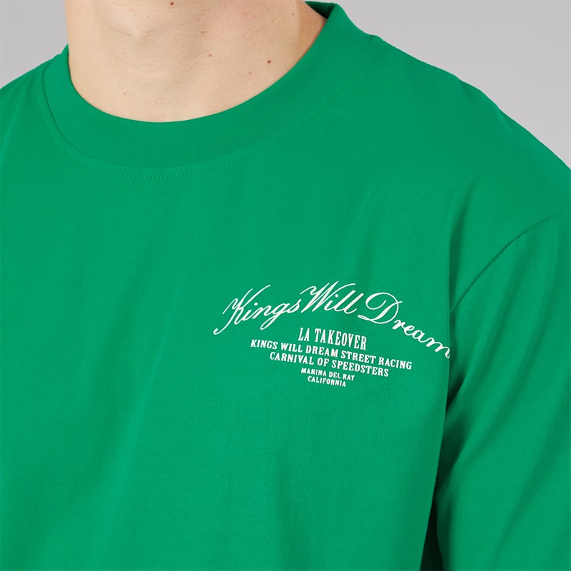 Kings Will Dream Mens Arch Relaxed Fit T-Shirt Green