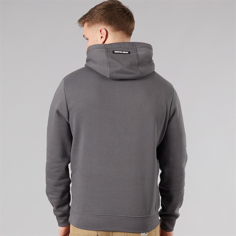 Kings Will Dream Mens Typeover Hoodie Asphalt