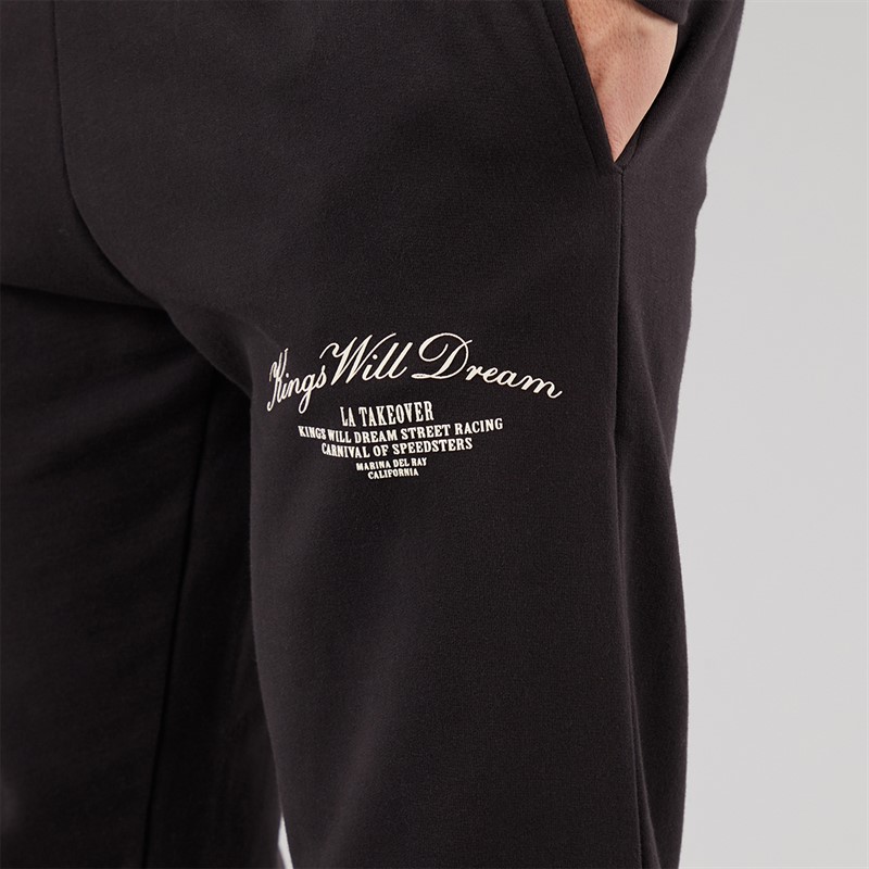 Kings Will Dream Mens Arch Relaxed Fit Joggers Black