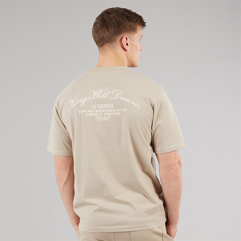 Kings Will Dream Mens Arch Relaxed Fit T-Shirt Stone
