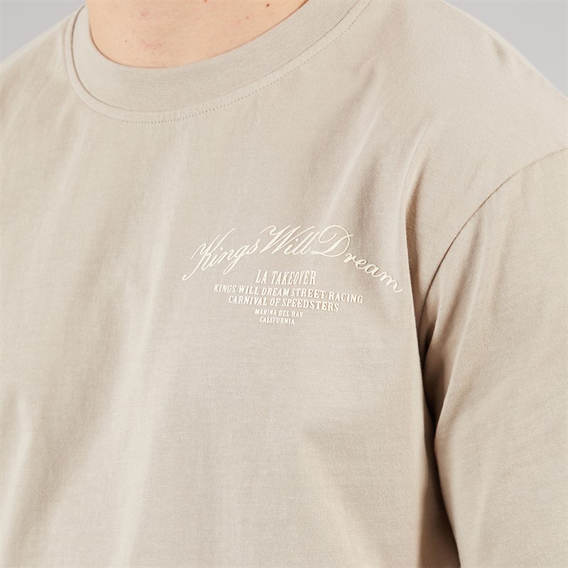 Kings Will Dream Mens Arch Relaxed Fit T-Shirt Stone