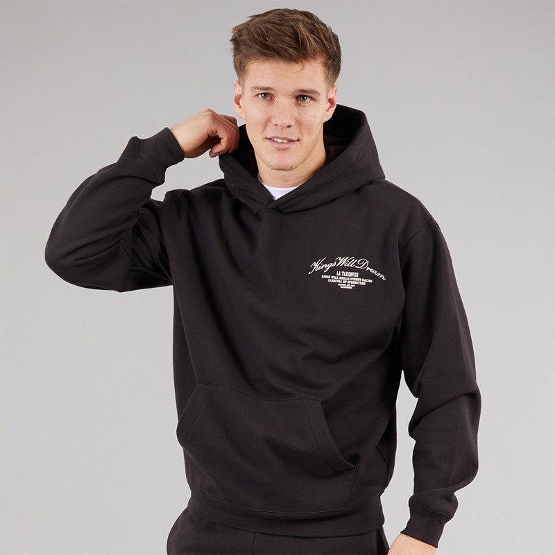 Kings Will Dream Mens Arch Relaxed Fit Hoodie Black