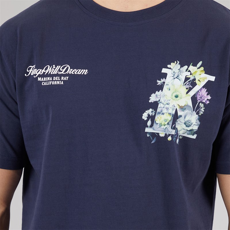 Kings Will Dream Mens Garden Relaxed Fit T-Shirt Navy