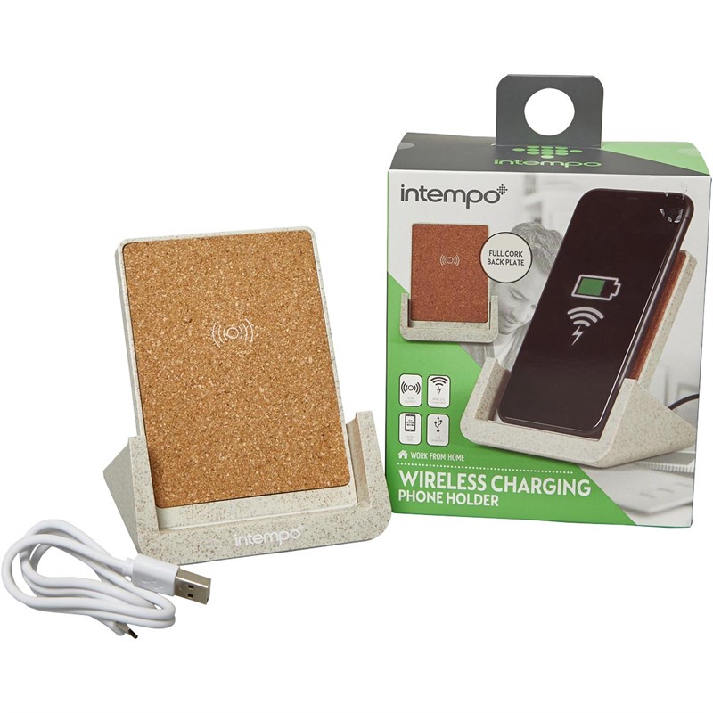 Intempo Wireless Charging Stand - Wheat Fibre Multi