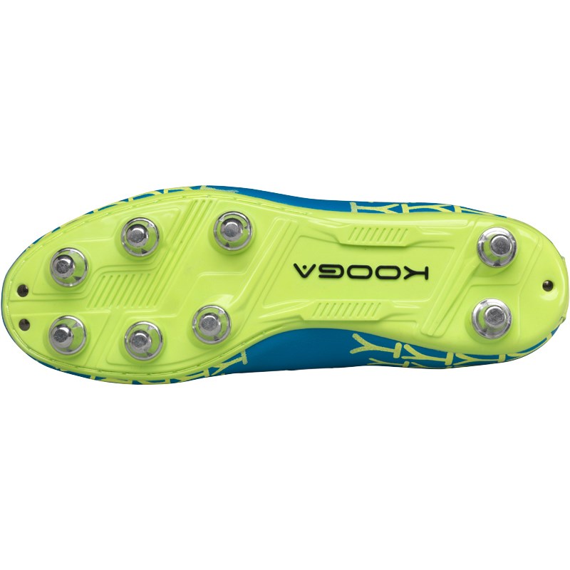 Buy KooGa Mens Control 8 Stud SG Rugby Boots Blue/Lime
