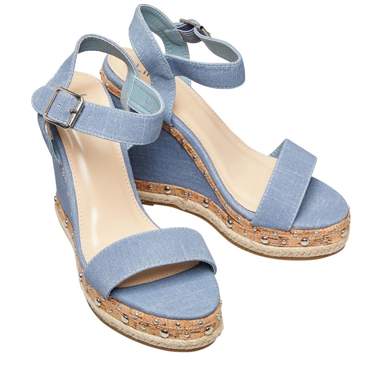 Buy Linzi Womens Moon Wedge Sandals Denim