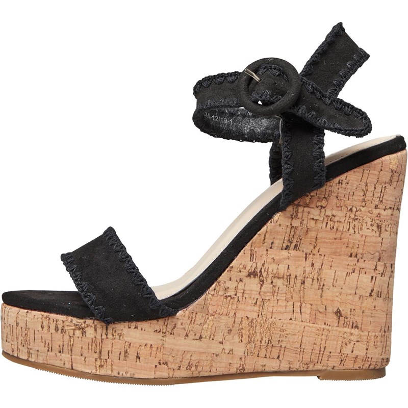 Buy Linzi Womens Lucia Wedge Sandals Black