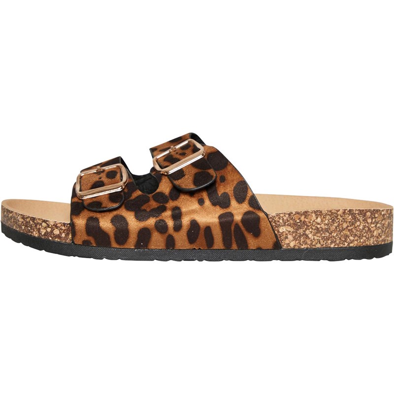 Linzi Dames Denise Slippers Luipaard Print