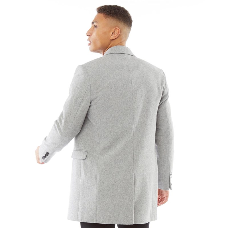 mens grey overcoat slim fit