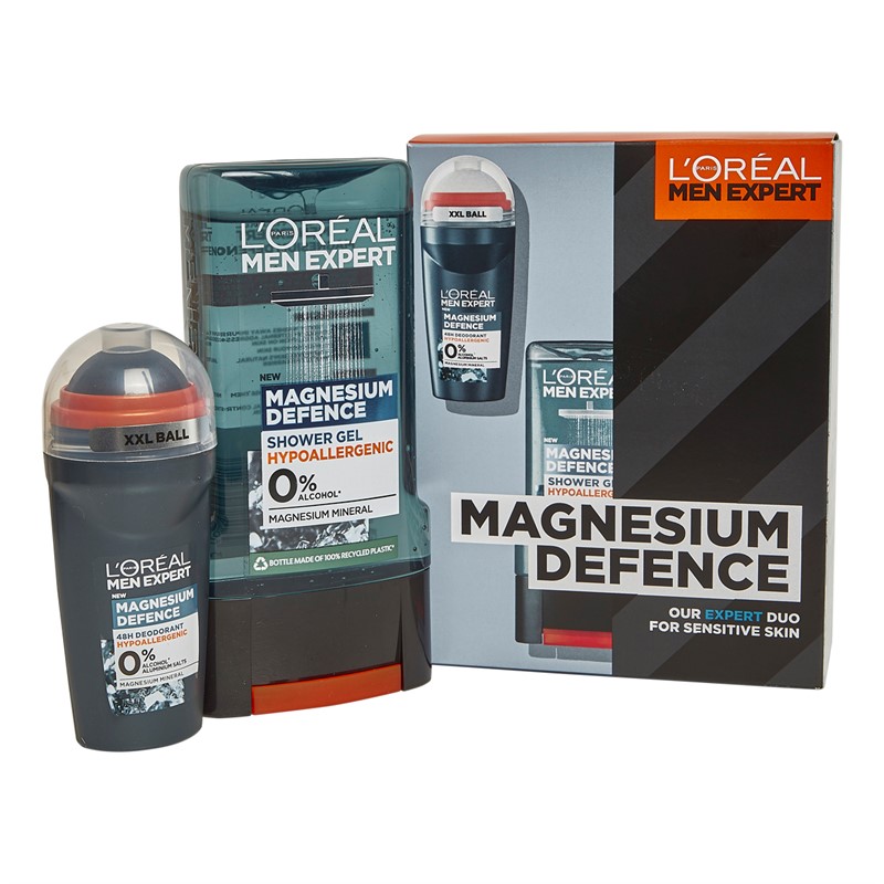 L'OREAL Mens Expert Magnesium Defence Two Piece Gift Set Multi