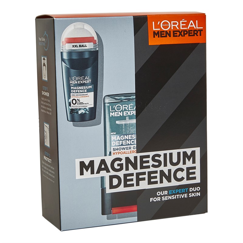 L'OREAL Mens Expert Magnesium Defence Two Piece Gift Set Multi