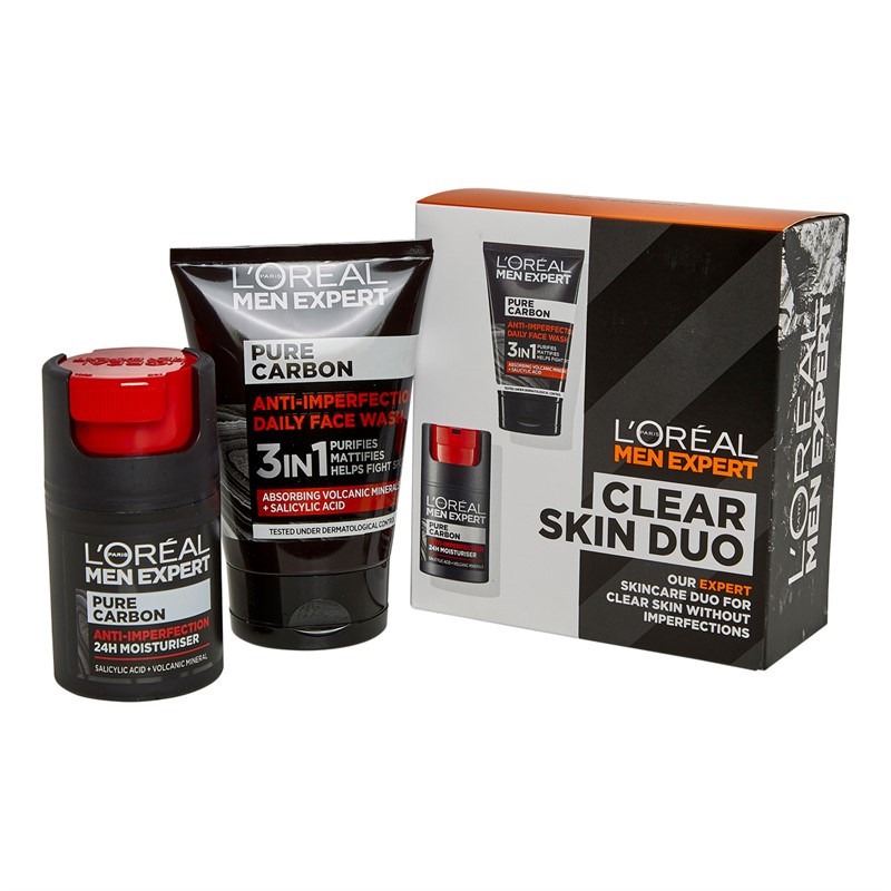 L'OREAL Mens Expert Clear Skin Duo Gift Set Multi