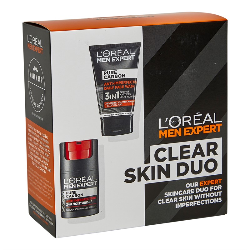 L'OREAL Mens Expert Clear Skin Duo Gift Set Multi