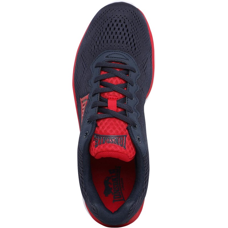 Lonsdale Mens Lisala 2 Trainers Navy/Red