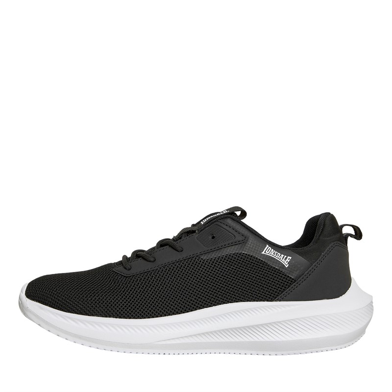 Lonsdale Mens Bowside Trainers Black/White