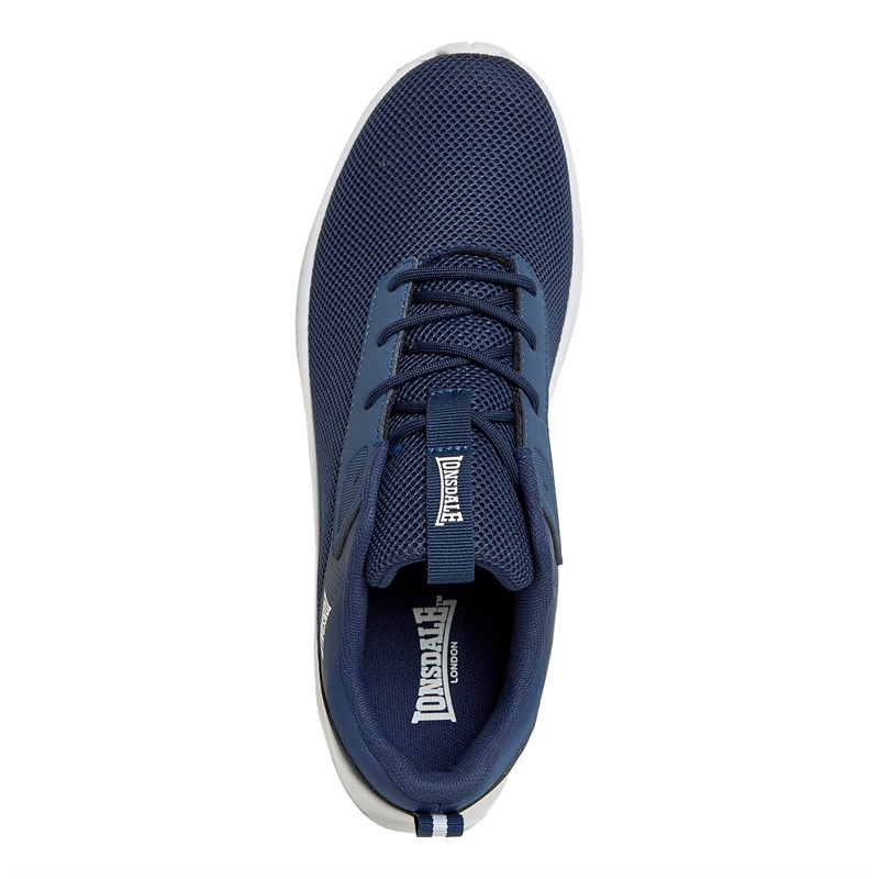 Lonsdale Mens Bowside Trainers Navy/White