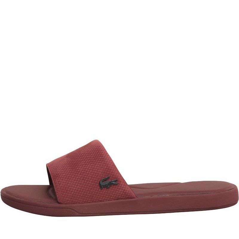 lacoste leather flip flops mens