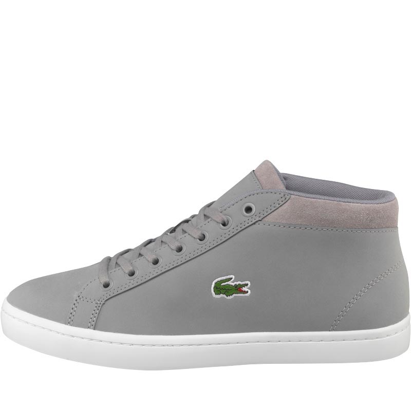 lacoste men's straightset leather trainers