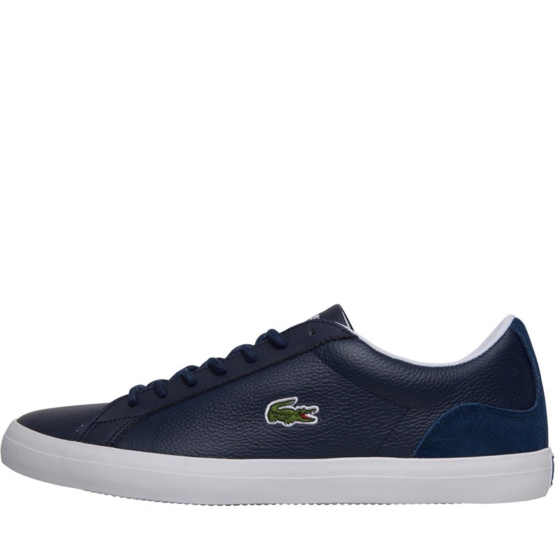 lacoste mens lerond trainers navy