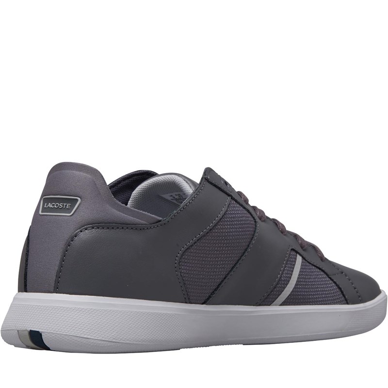 lacoste mens grey trainers