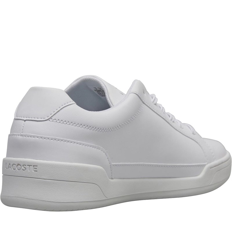 lacoste challenge trainers in triple white leather