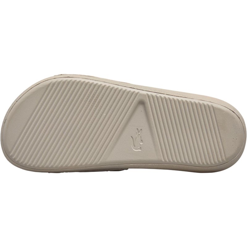 Buy Lacoste Womens Croco US Slides Grey/Gold