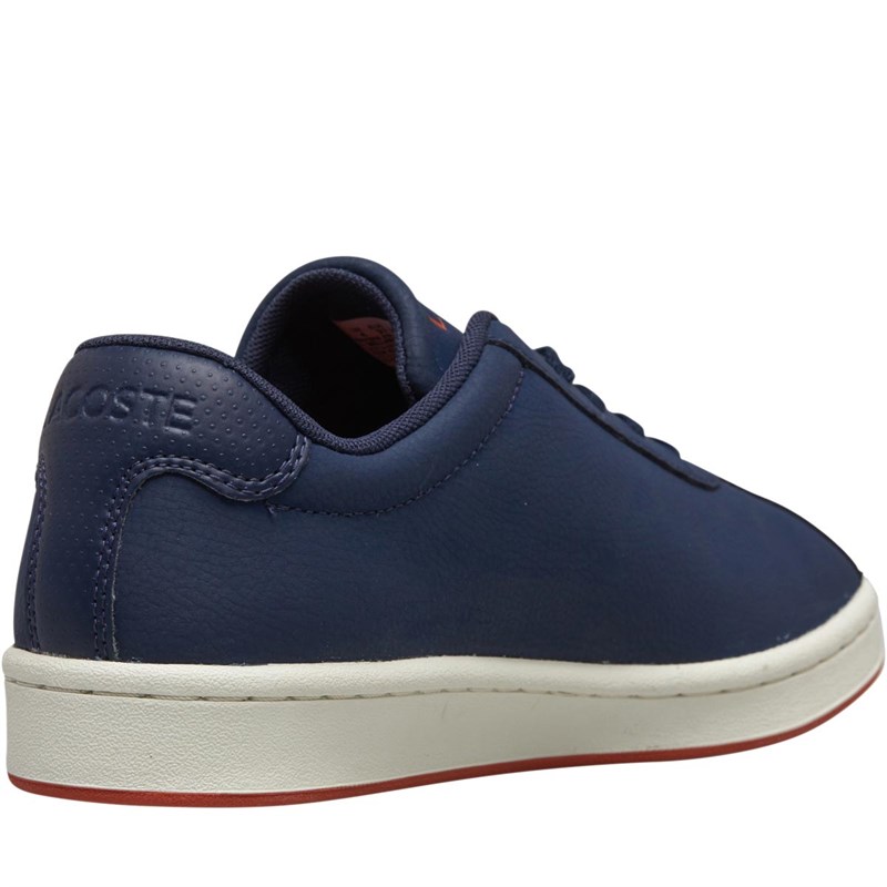 Buy Lacoste Boys Junior Masters Trainers Navy/orange