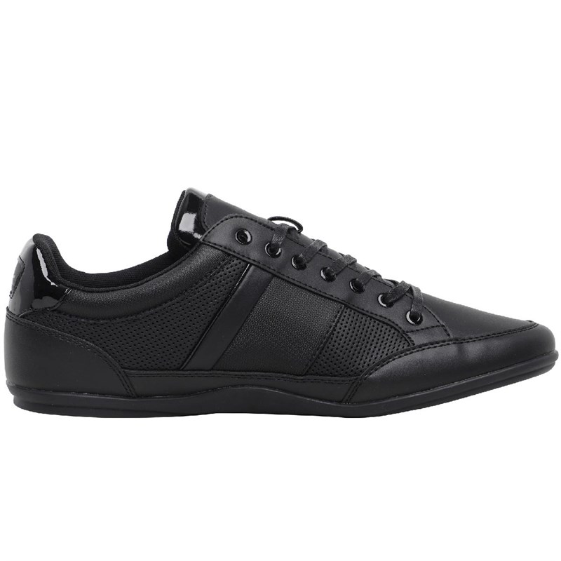 Black best sale lacoste trainers