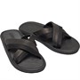 Lacoste Damer Croco Cross Strap Sandaler Sort