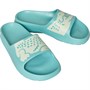 Lacoste Slider Sandales Croco 2.0 Slides Femme Turquoise