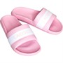 Lacoste Womens Croco Sliders Light Pink/White