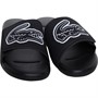 Lacoste Childrens L.30 Strap Sliders Black/White