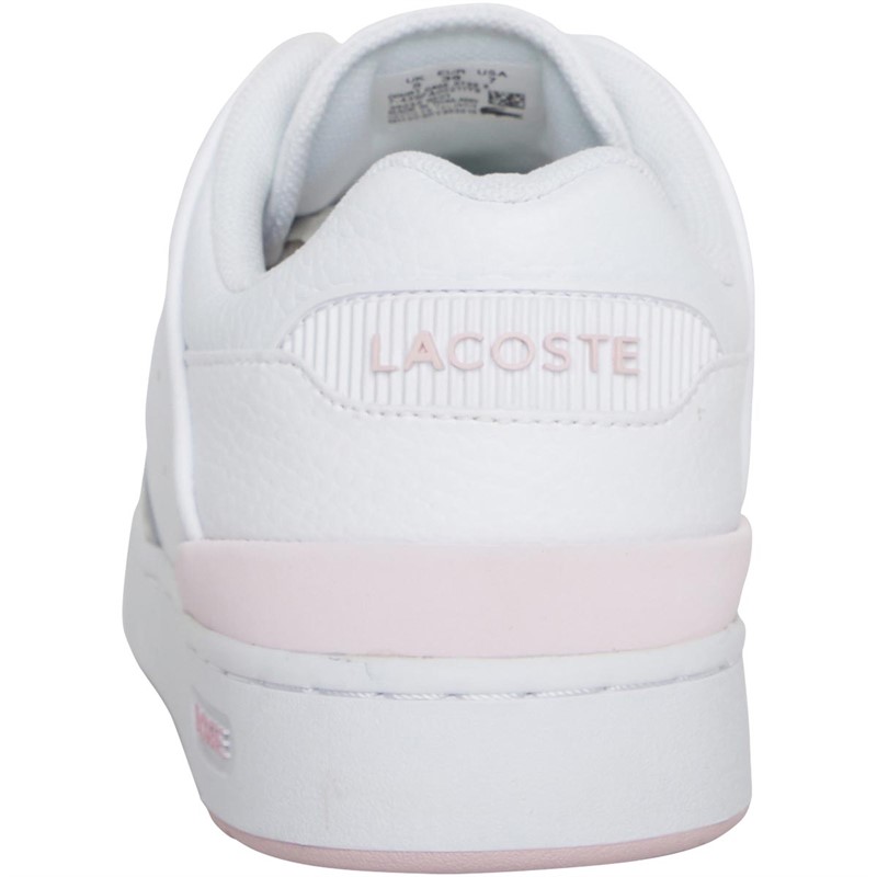 Lacoste Womens Court Cage Trainers White/Light Pink