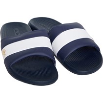 Lacoste Mens Croco Sliders Navy/White