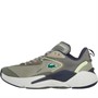 Lacoste Mens Aceshot Trainers Khaki/Light Yellow