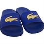 Lacoste Mens Croco Sliders Navy/Yellow