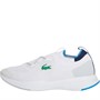 Lacoste Mens Run Spin Knit Trainers White/Blue