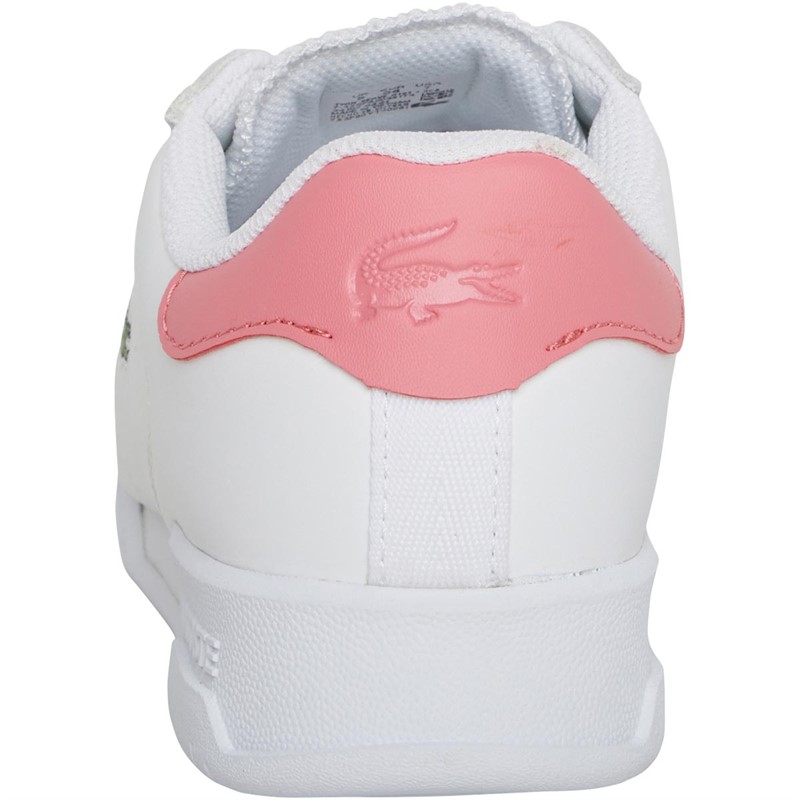 Lacoste Womens Twin Serve Trainers White/Dark Pink