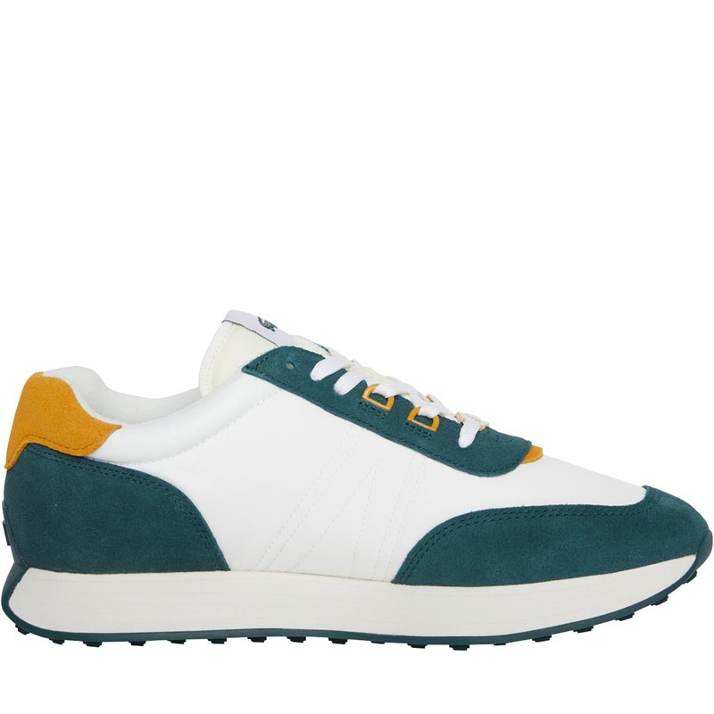 Buy Lacoste Mens L-Spin Trainers White/Dark Green