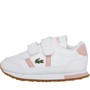 Lacoste Infant Girls s Partner Trainers White/Light Pink