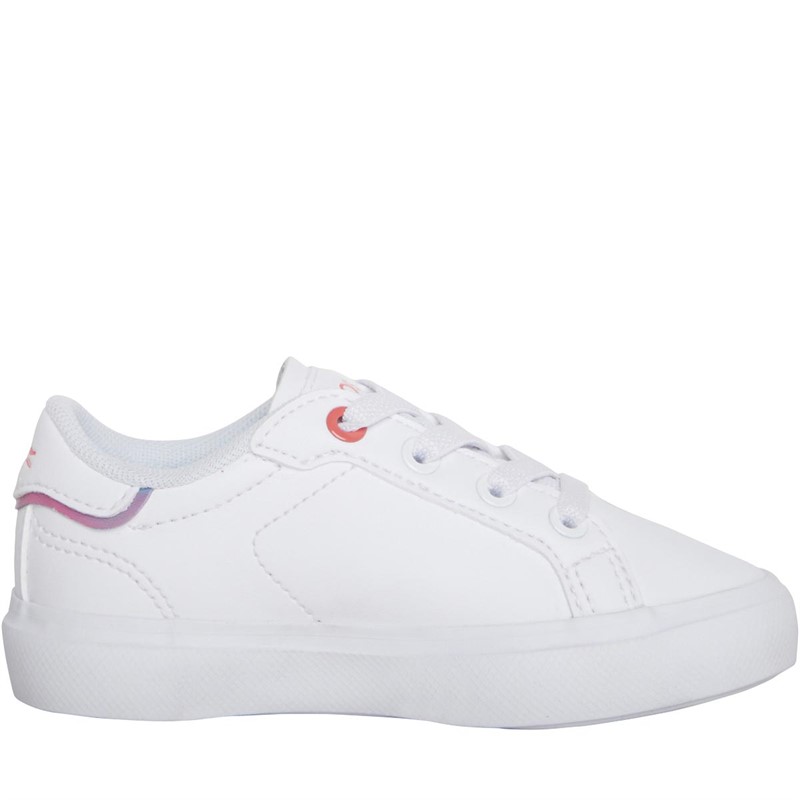 Lacoste Infants Powercourt Trainers White/Pink