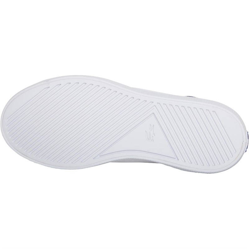Lacoste Childrens Lerond Trainers White/Blue