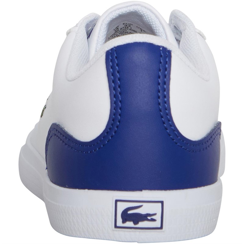 Lacoste Childrens Lerond Trainers White/Blue