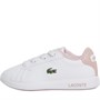 Lacoste Infant Girls Graduate Trainers White/Light Pink