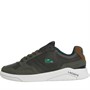 Lacoste Mens Game Advanceluxe Trainers Khaki/Off White